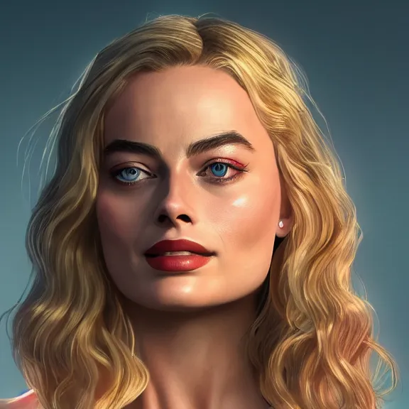 Image similar to Margot Robbie goddess of love, ultra realistic, 8K resolution, detailed, Artstation, epic