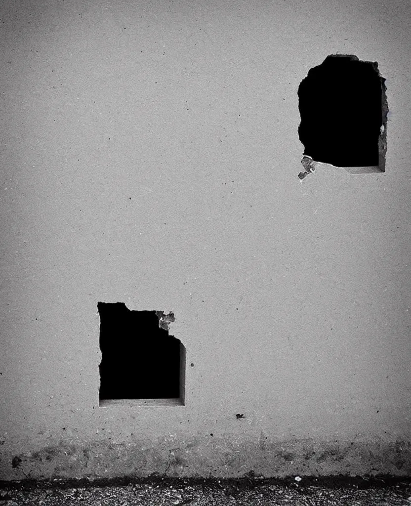 Image similar to “ a hole appears in an empty room ”