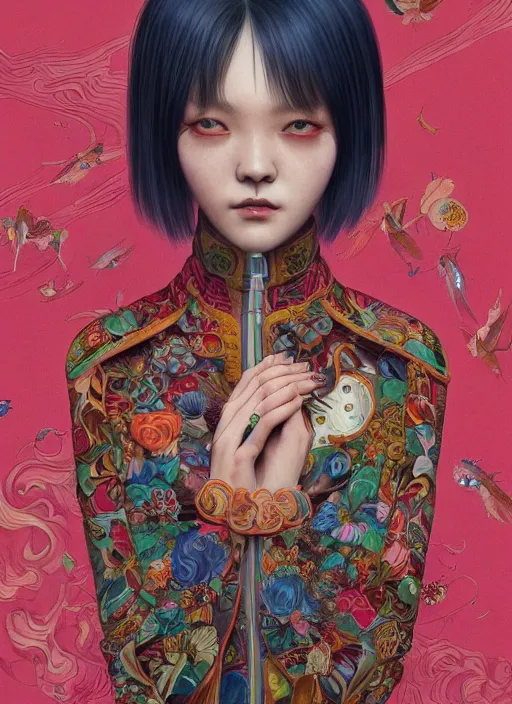 Image similar to Chinese :: by Martine Johanna and Simon Stålenhag and Chie Yoshii and Casey Weldon and wlop :: ornate, dynamic, particulate, rich colors, intricate, elegant, highly detailed, centered, artstation, smooth, sharp focus, octane render, 3d