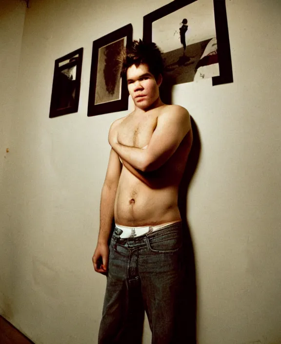 Image similar to portrait of adam devine photographed by nan goldin