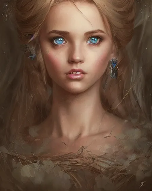 Image similar to princess cinderella, hyper realistic face, beautiful eyes, fantasy art, in the style of greg rutkowski, intricate, hyper detailed, smooth