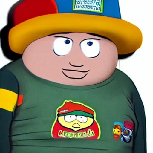 Prompt: Hyperrealistic Eric Cartman