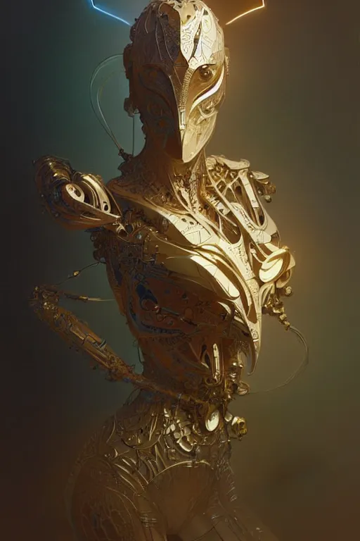 Image similar to organic cyborg duck, diffuse lighting, fantasy, intricate, elegant, highly detailed, lifelike, photorealistic, digital painting, artstation, illustration, concept art, smooth, sharp focus, art by john collier and albert aublet and krenz cushart and artem demura and alphonse mucha