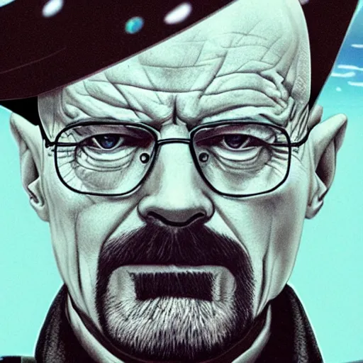 Prompt: walter white underwater