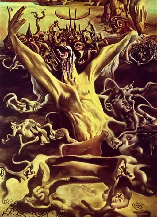 Image similar to Satan dream for me, Dali, highly detailed