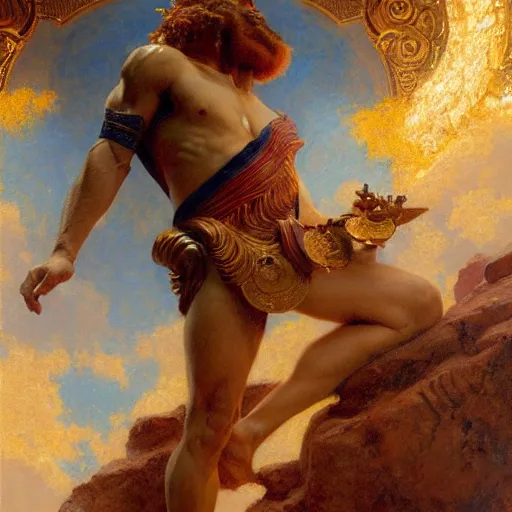 Image similar to stunning male god the creator of the earth, highly detailed painting by gaston bussiere, craig mullins, j. c. leyendecker, 8 k