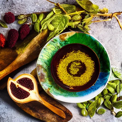 Image similar to ayahuasca, professional food photography