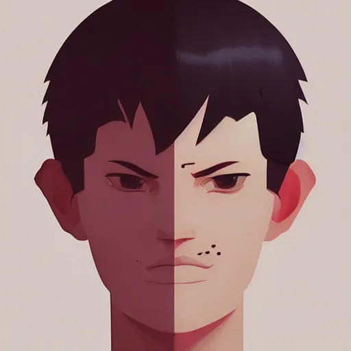 Image similar to face icon stylized minimalist atari, loftis, cory behance hd by jesper ejsing, by rhads, makoto shinkai and lois van baarle, ilya kuvshinov, rossdraws global illumination