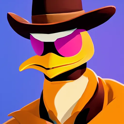 Image similar to face icon stylized minimalist darkwing duck, loftis, cory behance hd by jesper ejsing, by rhads, makoto shinkai and lois van baarle, ilya kuvshinov, rossdraws global illumination