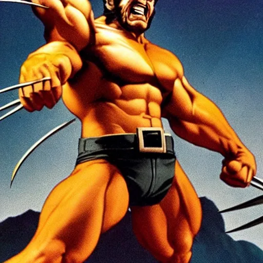 Image similar to wolverine action pose, portrayal by danny devito