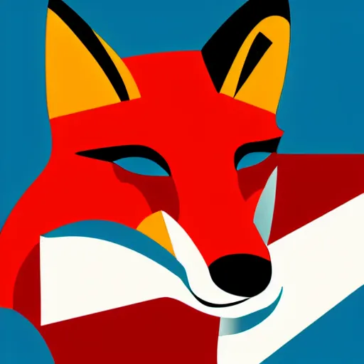 Image similar to an abstract logo depicting a fox