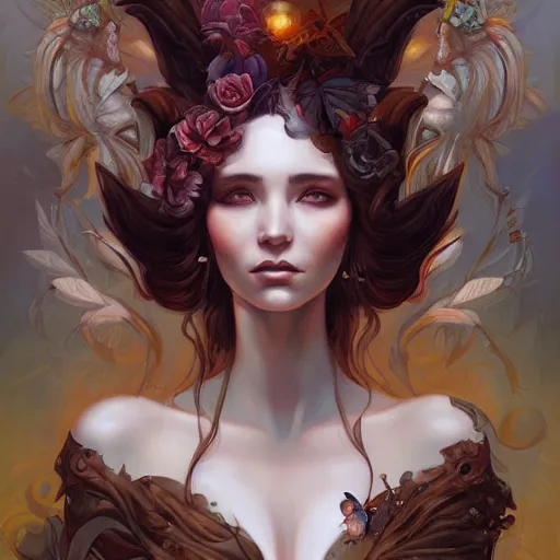 Image similar to a portrait in the style of anna dittmann and donato giancola and peter mohrbacher.