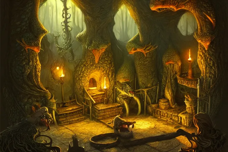 Image similar to an elaborate and detailed scene from salamandastron by brian jacques, detailed, fantasy concept art, cinematic lighting, beautiful