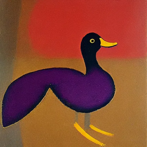 Image similar to a duck on the prowl oil painting rufino tamayo