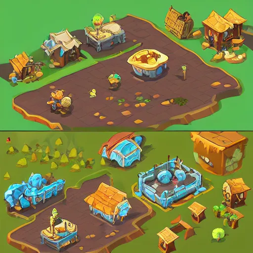 Isometric Background and Asset Examples на доске Level 1