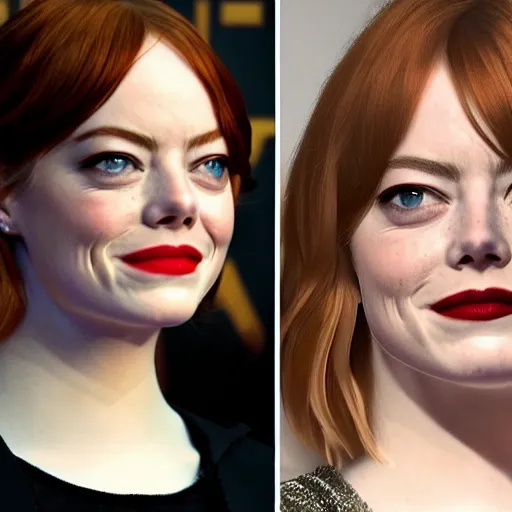 Image similar to emma stone is gollum from lord of the rings, 3 strands of hair, bad teeth, in a cave, 8k ultra real