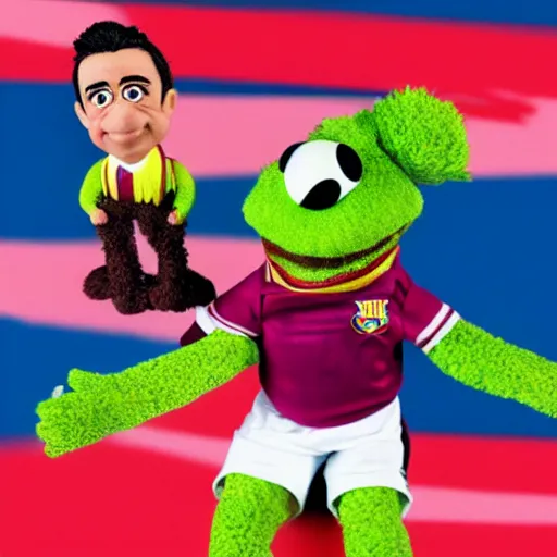 Image similar to xavi hernandez as a muppet