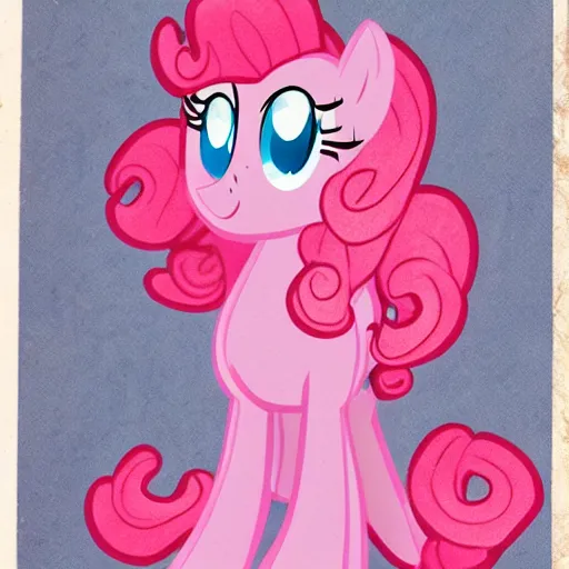 Image similar to vintage photo of pinkie pie