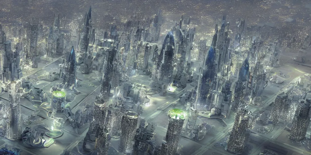 Image similar to futuristic Islamic city