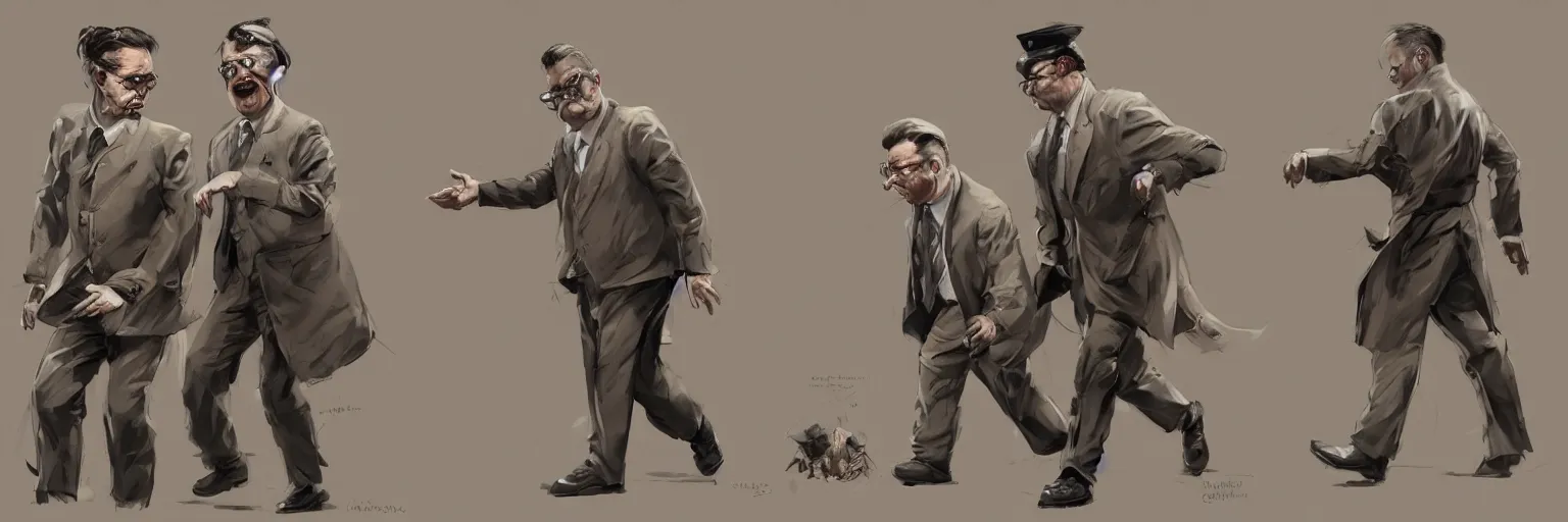 Prompt: chracter walk cycle, realistic mike patton and adolf hitler walking wearing thong, glasses, detailed faces, character sheet, fine details, concept design, contrast, kim jung gi, greg rutkowski and francis bacon, trending on artstation, 8 k, full body and head, turnaround, front view, back view, ultra wide angle