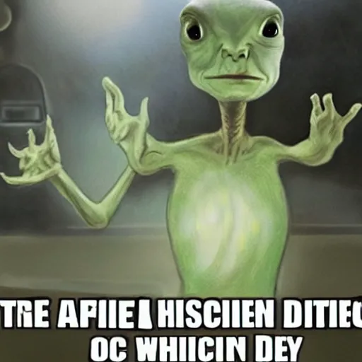 Image similar to funny alien mischief