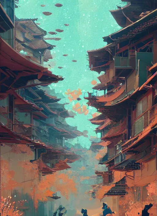 Image similar to genshin impact, by victo ngai and andreas rocha and greg rutkowski, Trending on artstation,unreal engine,8k hd wallpaperjpeg artifact,blur,artfact