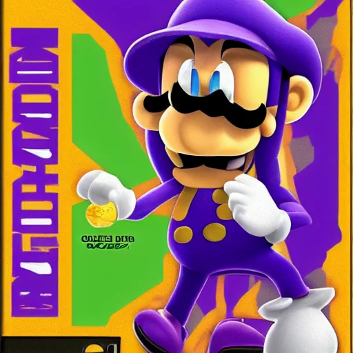 Image similar to NES game box Waluigi Quest