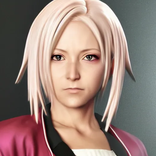 Prompt: sakura haruno photorealistic 3d