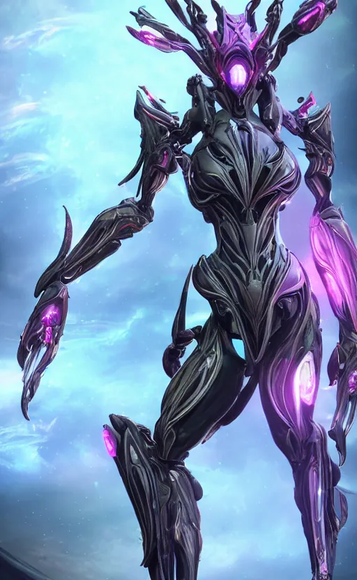 Image similar to extremely detailed goddess shot, front shot, low shot, of a beautiful saryn warframe, that's a giant beautiful stunning anthropomorphic robot female dragon with metal cat ears, standing elegantly on a mountain, detailed sharp robot dragon claws, robot dragon feet, streamlined pink armor, thick smooth warframe thighs, long elegant tail, detailed warframe fanart, destiny fanart, high quality digital art, giantess art, furry art, 3D realistic, warframe art, Destiny art, furaffinity, DeviantArt, artstation, 8k HD, octane render