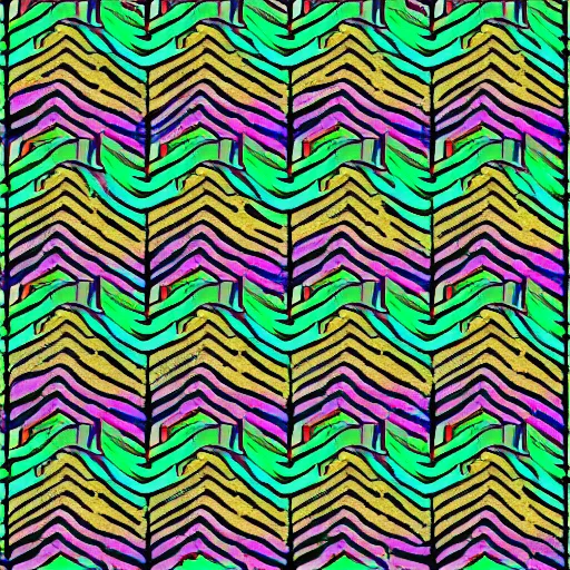 Image similar to Carpet albedo texture with neon lines and colored shapes on it, arcade style, game texture