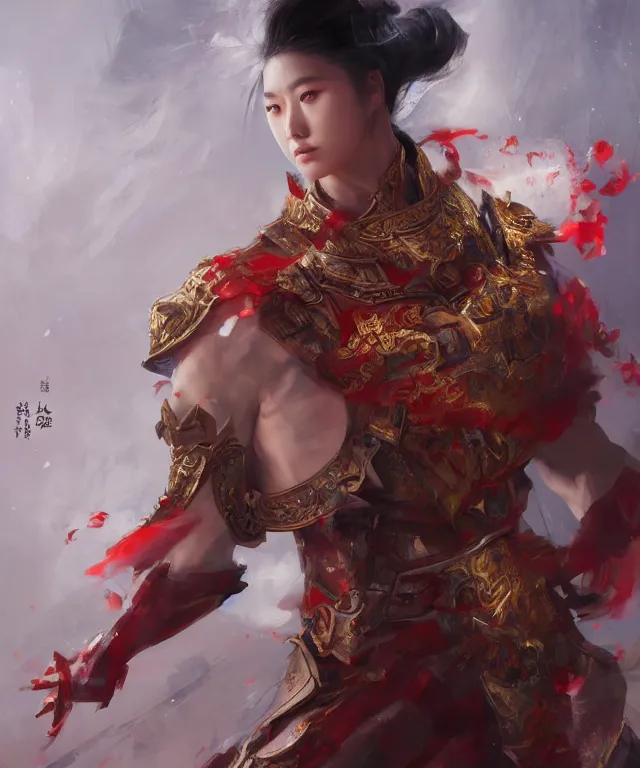 Prompt: hu tao from genshin impact, hu tao, collaborative painting by greg ruthowski, ruan jia, artgerm, highly detailed, complex, exquisite and beautiful, 4 k, 8 k, artstation