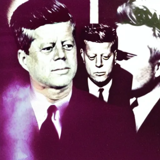 Prompt: jfk in a grunge band