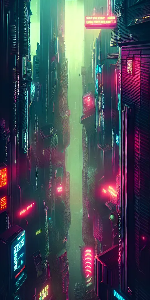 Image similar to epic cyberpunk cityscape : : blade runner, james guilleard, beeple, laurie greasley, dan mcpharlin : : ornate, dynamic, particulate, rich colors, intricate, elegant, highly detailed, centered, artstation, smooth, sharp focus, octane render, 3 d