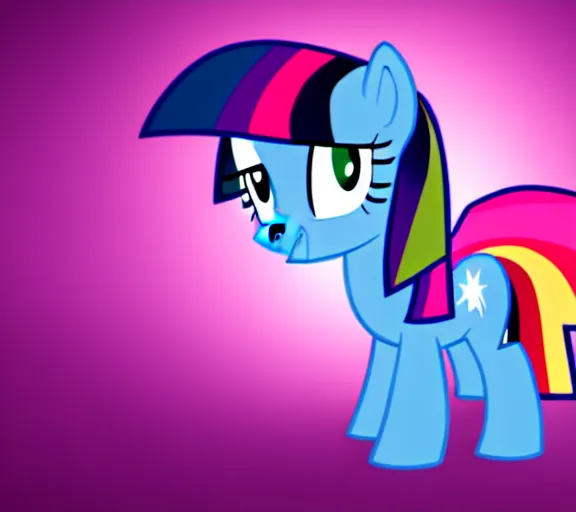 Image similar to photograph of Twilight Sparkle making a silly face, 8k resolution, high detail, ULTRA REALISTIC VFX, reflections, cinematic shot