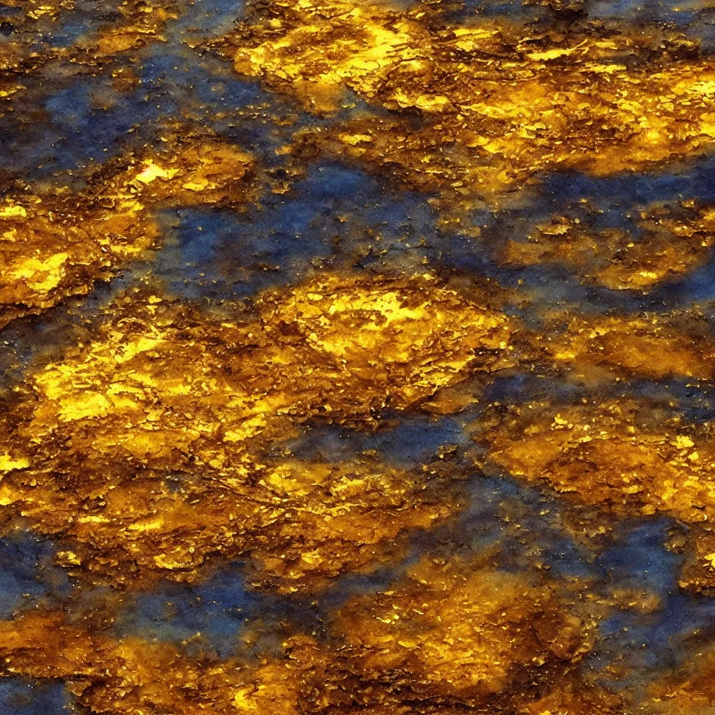 Prompt: gold molten lake, water paint, art station