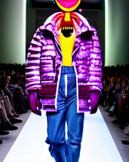 Image similar to hyperrealistic and heavy detailed balenciaga runway show of rick an morty , Leica SL2 50mm, vivid color, high quality, high textured