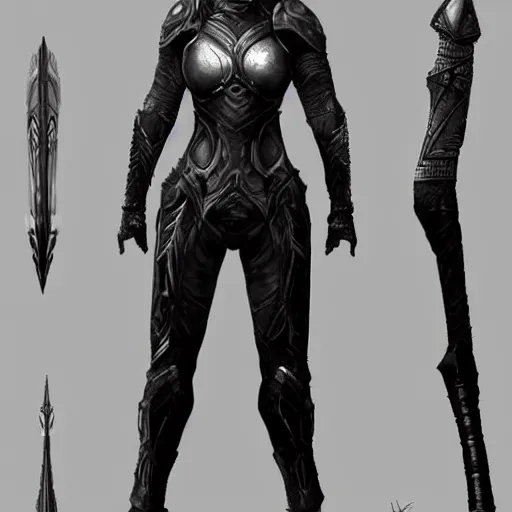 Image similar to infinity blade female armor concept art