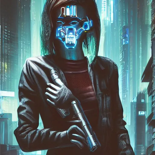 Image similar to cyberpunk ghost