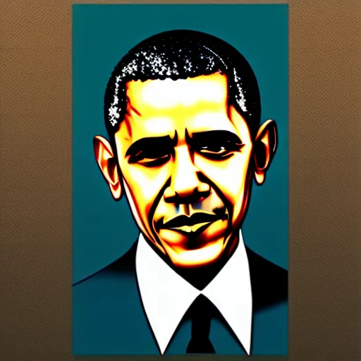 Image similar to Barack Obama portrait in Disco Elysium, Disco Elysium style, Barack Obama serious HD