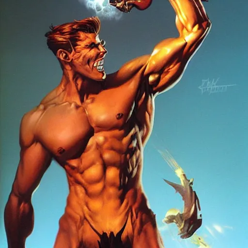 Prompt: ultimate Chad, art by peter Andrew jones