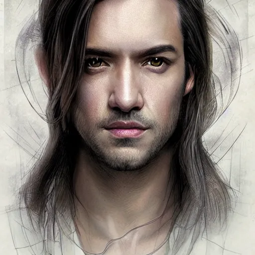 Image similar to a full body character concept art, the magicians, the magicians tv show, syfy the magicians, the magicians on syfy, symmetrical facial features, intricate, elegant, digital painting, concept art, hyper realistic, illustration, smooth, sharp focus, finely detailed, in the style of artgerm and greg rutkowski and william adolfe bouguerea,