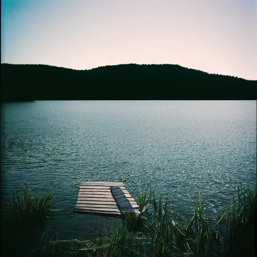 Image similar to a week at the lake [ zeiss ikon zm, planar 5 0 mm f / 2, cinestill 5 0 d ]