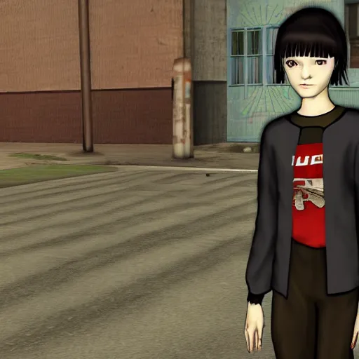 Prompt: lain in gta san andreas