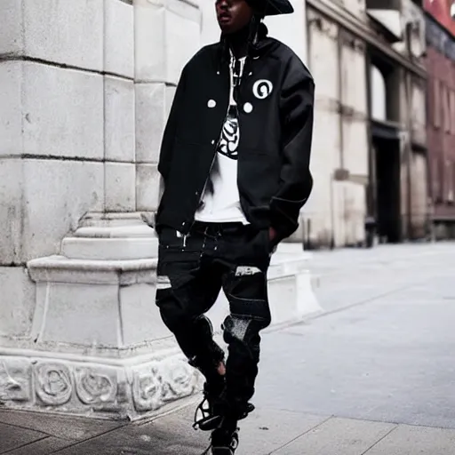 Image similar to the coolest streetwear fit ever