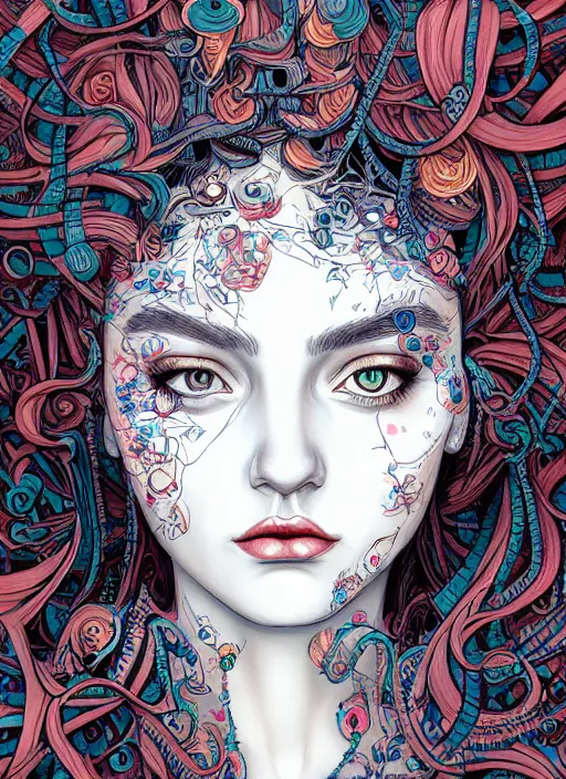 Image similar to girl venizian, extremely detailed, sharp focus, portrait, smooth, digital illustration, by james jean, by eliza ivanovo