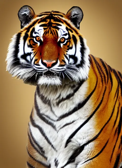 Image similar to tiger in shape of fractal