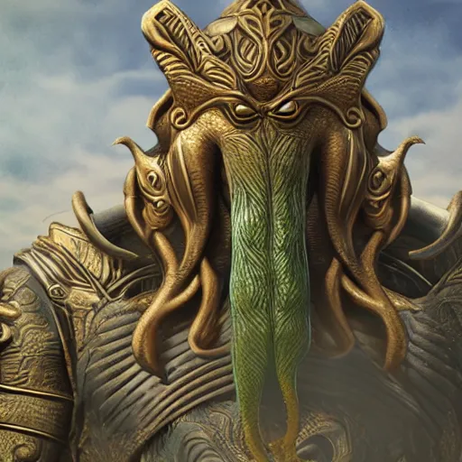 Prompt: Photorealistic image of the god C'thulhu using twitter