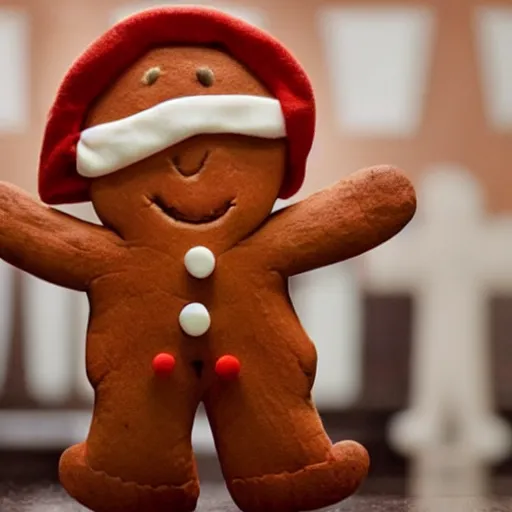 Prompt: newt gingrich as gingerbread man, cute, delicious, realistic, 8 k