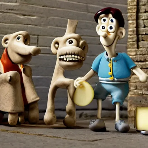 Prompt: wallace and gromit on trial for crimes against cheese, concepts art, ultra detailed, cinematic, epic