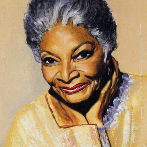 Image similar to Lovely portrait of Nichelle Nichols by Charles Cundall and Charles Harold Davis